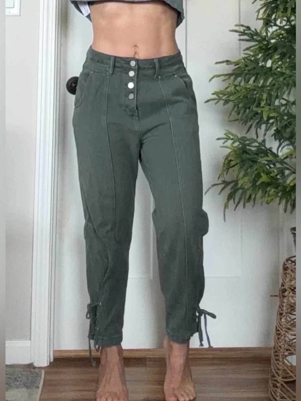 Insane Gene High-Rise Relaxed Button Front Jeans